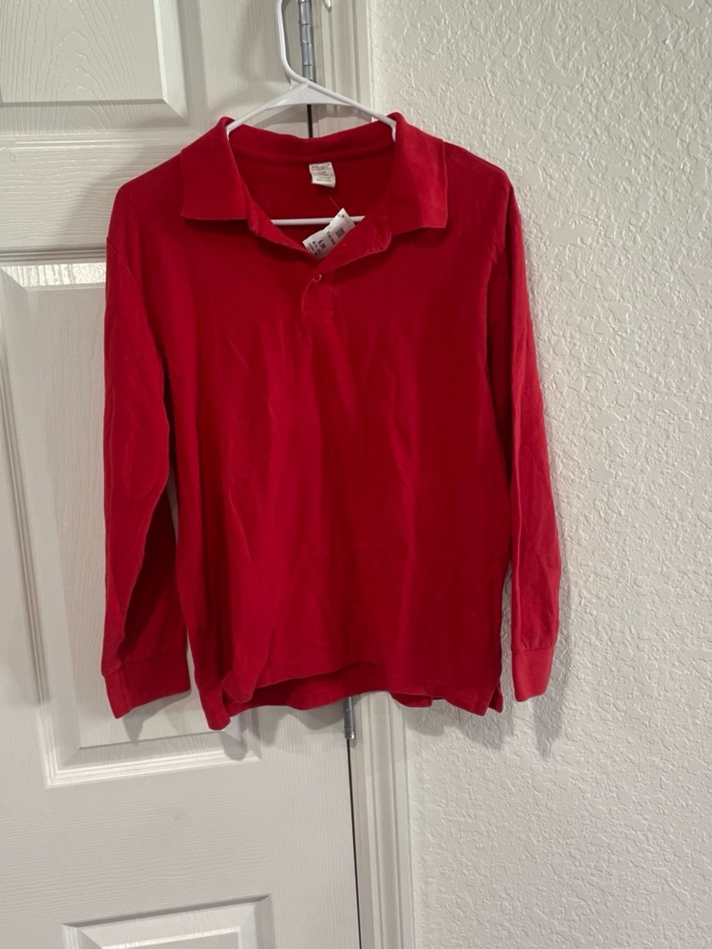 Classic Long-Sleeve Polo for Kids in Red